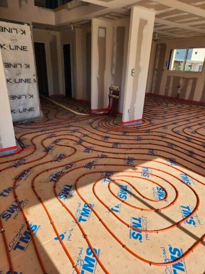 Installation chauffage au sol